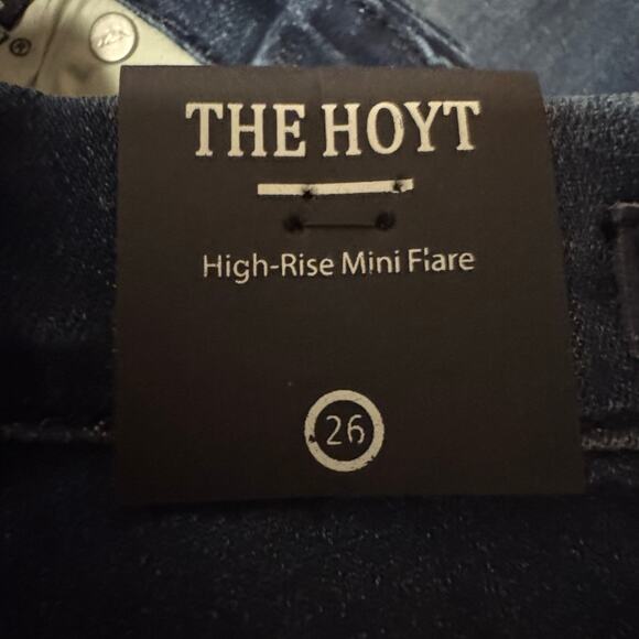 Blank NYC The Hoyt High Rise Mini Flare Jeans Blue Denim NWT Size 26 - Picture 7 of 9